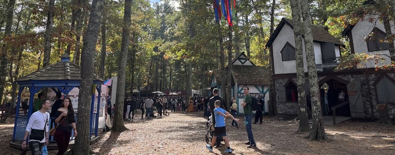 A wide-shot image of King Richard's Faire