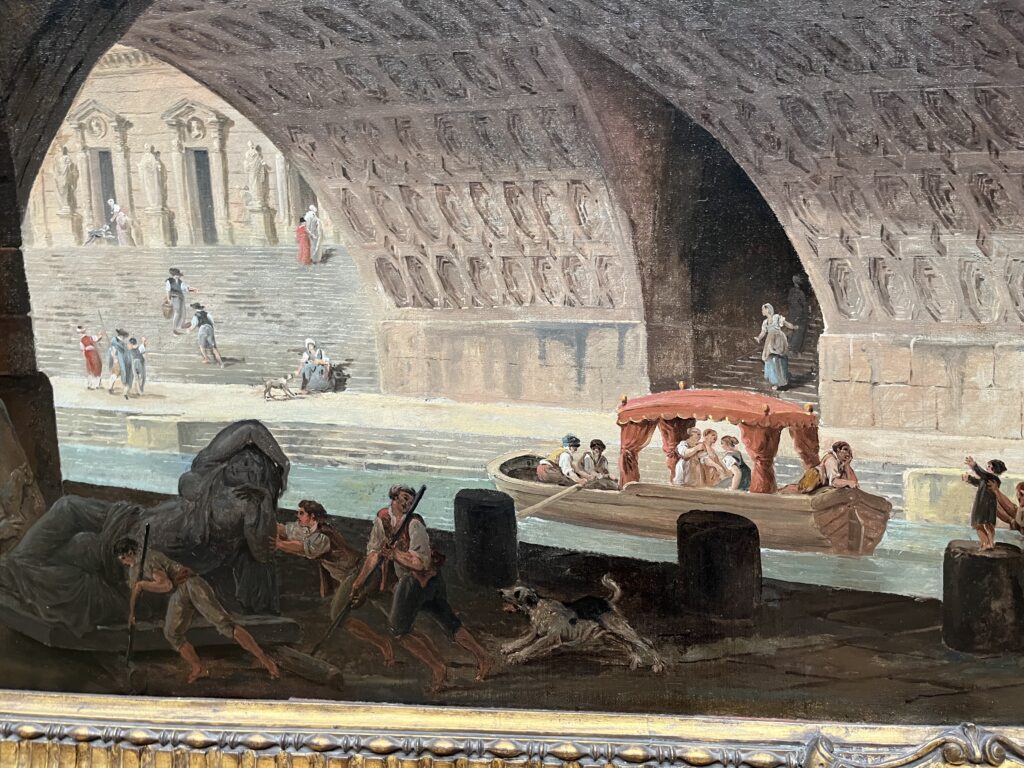 A close-up of the workers depicted in Robert's painting